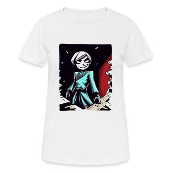 Anime Manga Bad Girl Idol - T-shirt respirant Femme - blanc - Devant - AI Model Female 172 dark (172cm)