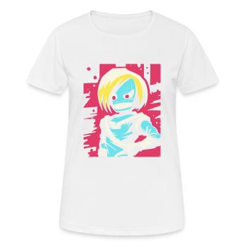 General Zombie Rebellin Anime - Frauen T-Shirt atmungsaktiv - Weiß - Vorne - AI Model Female 172 dark (172cm)