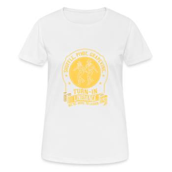 Shuffle, Pivot, Grapevine, Turn In Line Dance Vest - Women's Breathable T-Shirt - white - Front - AI Model Female 172 dark (172cm)