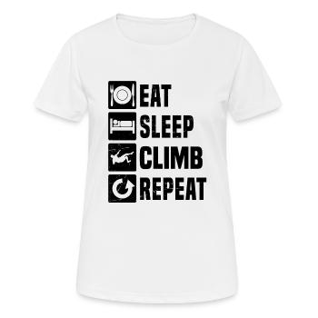 Climber Climbing Herren Bouldering Klettern - Frauen T-Shirt atmungsaktiv - Weiß - Vorne - AI Model Female 172 dark (172cm)