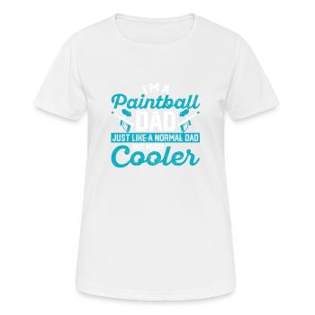 I'm a paintball dad Funny paintballer - Women's Breathable T-Shirt - white - Front - AI Model Female 172 dark (172cm)