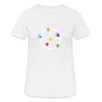 Cool Paintball Lover Target Sports Paintballer - T-shirt respirant Femme - blanc - Devant - AI Model Female 172 dark (172cm)