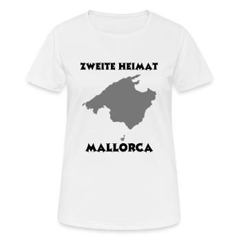 Zweite Heimat Mallorca - Frauen T-Shirt atmungsaktiv - Weiß - Vorne - AI Model Female 172 dark (172cm)