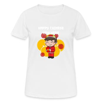 Chinesisches Neujahr Drache China Asian I Geschenk - Frauen T-Shirt atmungsaktiv - Weiß - Vorne - AI Model Female 172 dark (172cm)