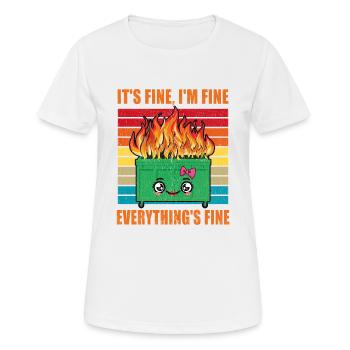 Müllcontainer-Feuer Es ist gut, dass es gut für mich ist - Frauen T-Shirt atmungsaktiv - Weiß - Vorne - AI Model Female 172 dark (172cm)