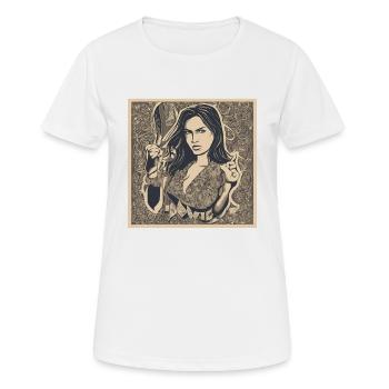 Le pouvoir des femmes - T-shirt respirant Femme - blanc - Devant - AI Model Female 172 dark (172cm)