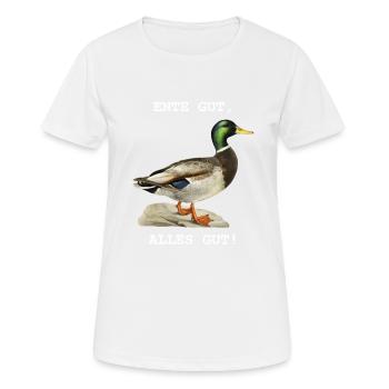 Ente gut, alles gut! - Frauen T-Shirt atmungsaktiv - Weiß - Vorne - AI Model Female 172 dark (172cm)