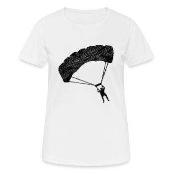 Gleitschirmfliegen - (5) - Frauen T-Shirt atmungsaktiv - Weiß - Vorne - AI Model Female 172 dark (172cm)