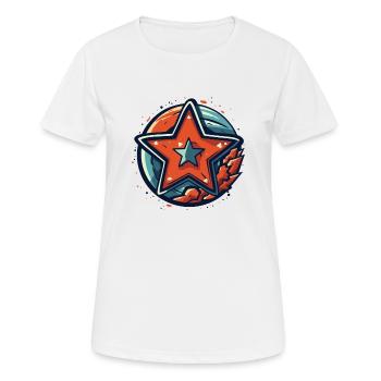 Ein mächtiger Stern - Frauen T-Shirt atmungsaktiv - Weiß - Vorne - AI Model Female 172 dark (172cm)