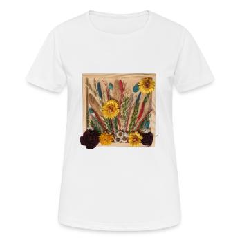 Composition de la prairie d’été polonaise - T-shirt respirant Femme - blanc - Devant - AI Model Female 172 dark (172cm)