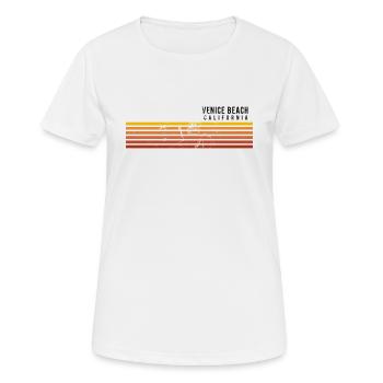 Retro Venice Beach Californie Vintage Vacances - T-shirt respirant Femme - blanc - Devant - AI Model Female 172 dark (172cm)