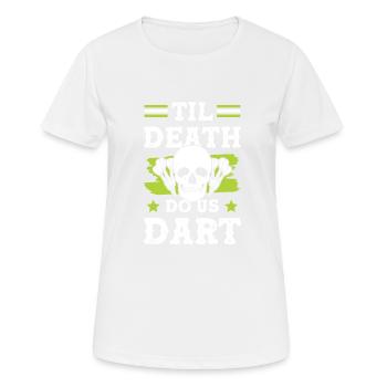 Dart funny saying - Women's Breathable T-Shirt - white - Front - AI Model Female 172 dark (172cm)