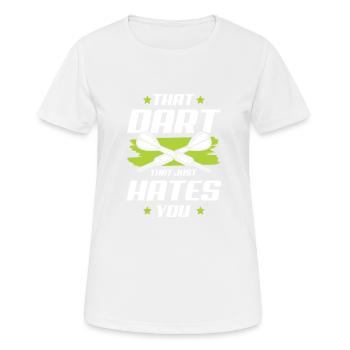 darts dart - Frauen T-Shirt atmungsaktiv - Weiß - Vorne - AI Model Female 172 dark (172cm)
