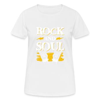 Rock n Roll Music - Women's Breathable T-Shirt - white - Front - AI Model Female 172 dark (172cm)