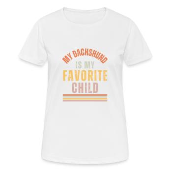 Dachshund dog mom - Frauen T-Shirt atmungsaktiv - Weiß - Vorne - AI Model Female 172 dark (172cm)