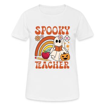 Spooky Teacher - Frauen T-Shirt atmungsaktiv - Weiß - Vorne - AI Model Female 172 dark (172cm)