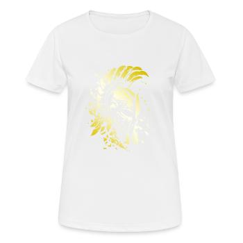 Casque Sparta Spartan Warrior Gladiator - T-shirt respirant Femme - blanc - Devant - AI Model Female 172 dark (172cm)