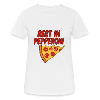 Reste à Pepperoni 4 - T-shirt respirant Femme - blanc - Devant - AI Model Female 172 dark (172cm)