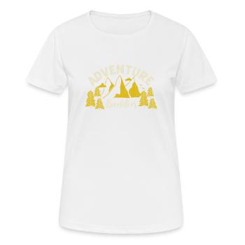 Adventure Buddies Couple Funny Hiking Adventure - T-shirt respirant Femme - blanc - Devant - AI Model Female 172 dark (172cm)