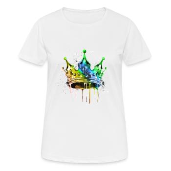 Krone Bunt King Symbol - Frauen T-Shirt atmungsaktiv - Weiß - Vorne - AI Model Female 172 dark (172cm)