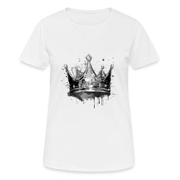 Symbole de la couronne Roi - T-shirt respirant Femme - blanc - Devant - AI Model Female 172 dark (172cm)