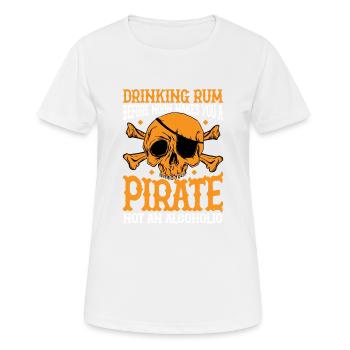 Boire du rhum avant midi fait de vous un pirate 3 - T-shirt respirant Femme - blanc - Devant - AI Model Female 172 dark (172cm)