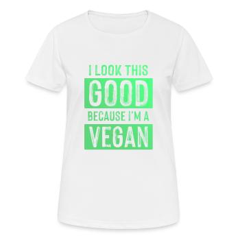 Look Good Vegan - Women's Breathable T-Shirt - white - Front - AI Model Female 172 dark (172cm)