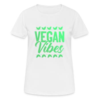 vegan vibes - Frauen T-Shirt atmungsaktiv - Weiß - Vorne - AI Model Female 172 dark (172cm)