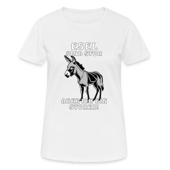 ESEL SIND STUR - Frauen T-Shirt atmungsaktiv - Weiß - Vorne - AI Model Female 172 dark (172cm)