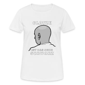 GLATZE IST DAS NEUE SCHWARZ - Frauen T-Shirt atmungsaktiv - Weiß - Vorne - AI Model Female 172 dark (172cm)
