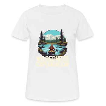 WILDERNESS EXPLORATION - Women's Breathable T-Shirt - white - Front - AI Model Female 172 dark (172cm)