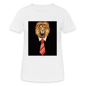 Löwen Designer T-Shirt - Frauen T-Shirt atmungsaktiv - Weiß - Vorne - AI Model Female 172 dark (172cm)