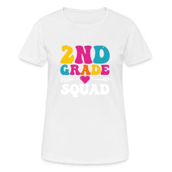 2nd Grade Squad Second Teacher Student Team Back - T-shirt respirant Femme - blanc - Devant - AI Model Female 172 dark (172cm)