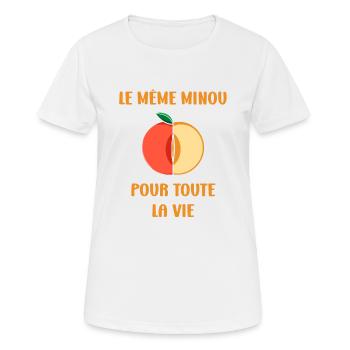 EVG Le Même Minou pour toute la vie - T-shirt respirant Femme - blanc - Devant - AI Model Female 172 dark (172cm)