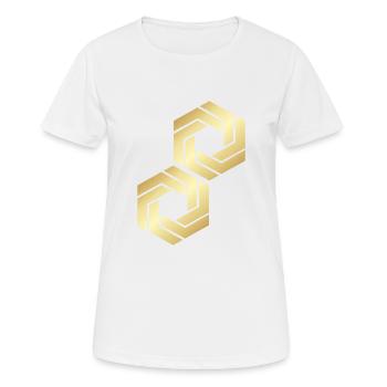 HEXAGONE - T-shirt respirant Femme - blanc - Devant - AI Model Female 172 dark (172cm)