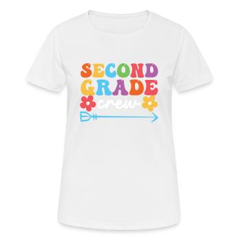 Équipe de deuxième classe Enseignant de la 2e équipe - T-shirt respirant Femme - blanc - Devant - AI Model Female 172 dark (172cm)