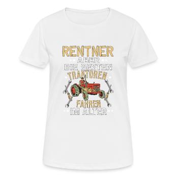 Rentner Geburtstag Traktor Treker Bauer Trecker - Frauen T-Shirt atmungsaktiv - Weiß - Vorne - AI Model Female 172 dark (172cm)