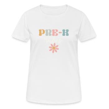 Pre-K Vibes Kindergarten Team Retro 100th Day of School - Women's Breathable T-Shirt - white - Front - AI Model Female 172 dark (172cm)