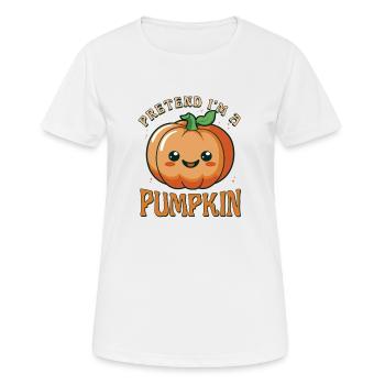 Citrouille paresseux Halloween Costume, faire semblant que je suis un - T-shirt respirant Femme - blanc - Devant - AI Model Female 172 dark (172cm)