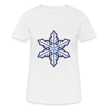 Schneeflocke Icon Winter - Frauen T-Shirt atmungsaktiv - Weiß - Vorne - AI Model Female 172 dark (172cm)