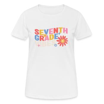 Seventh Grade Vibes 7th Grade Team Retro 100 Day - T-shirt respirant Femme - blanc - Devant - AI Model Female 172 dark (172cm)