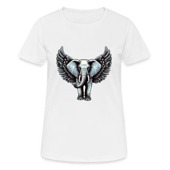 Himmlischer Ruhepol: Weihnachtselefant mit - Frauen T-Shirt atmungsaktiv - Weiß - Vorne - AI Model Female 172 dark (172cm)