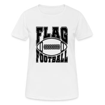 Flag Football Player Men Women Children - Women's Breathable T-Shirt - white - Front - AI Model Female 172 dark (172cm)