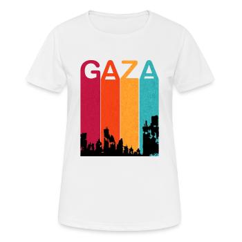 Retro Gaza under attack 2023 - Women's Breathable T-Shirt - white - Front - AI Model Female 172 dark (172cm)