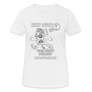 SONNENSCHUTZ EISCREME - Frauen T-Shirt atmungsaktiv - Weiß - Vorne - AI Model Female 172 dark (172cm)