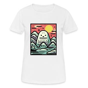 Qu’il neige au pôle Nord - T-shirt respirant Femme - blanc - Devant - AI Model Female 172 dark (172cm)