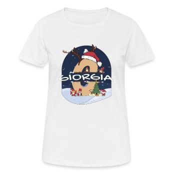 Génial Giorgia nom w chapeau de père Noël dans le thème de Noël - T-shirt respirant Femme - blanc - Devant - AI Model Female 172 dark (172cm)
