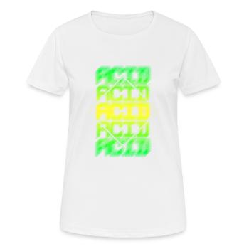 Acid House Techno EDM Party Festival DJ Electro - Frauen T-Shirt atmungsaktiv - Weiß - Vorne - AI Model Female 172 dark (172cm)