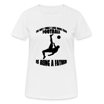 Fußballspieler Fußballmannschaft Fußballdesign - Frauen T-Shirt atmungsaktiv - Weiß - Vorne - AI Model Female 172 dark (172cm)