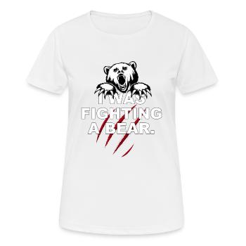 Je combattais un ours - T-shirt respirant Femme - blanc - Devant - AI Model Female 172 dark (172cm)